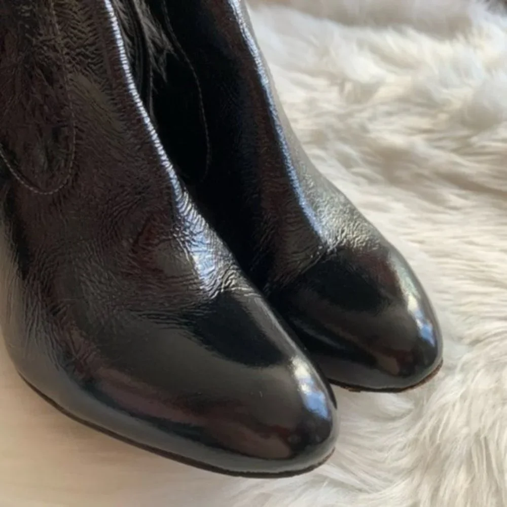 ISOLA ODALIA Crinkle Leather Boots sz 6.5 - Picture 3 of 8
